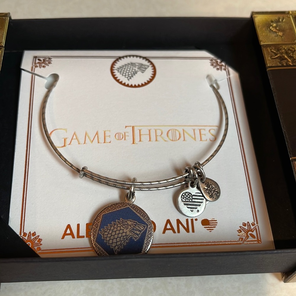 Alex and Ani Games of Thrones Winter is Coming House Stark Charm Bangle BNWT